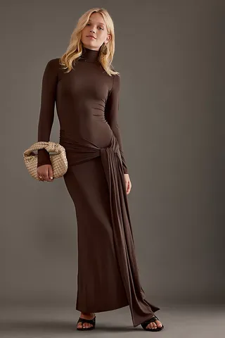 Bardot Alix Tie-Front Maxi Dress