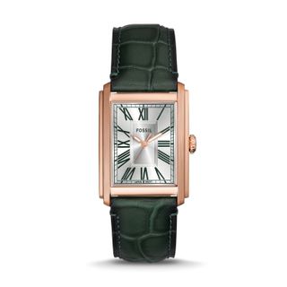 Carraway Three-Hand Green Croco Litehide™ Leather Watch