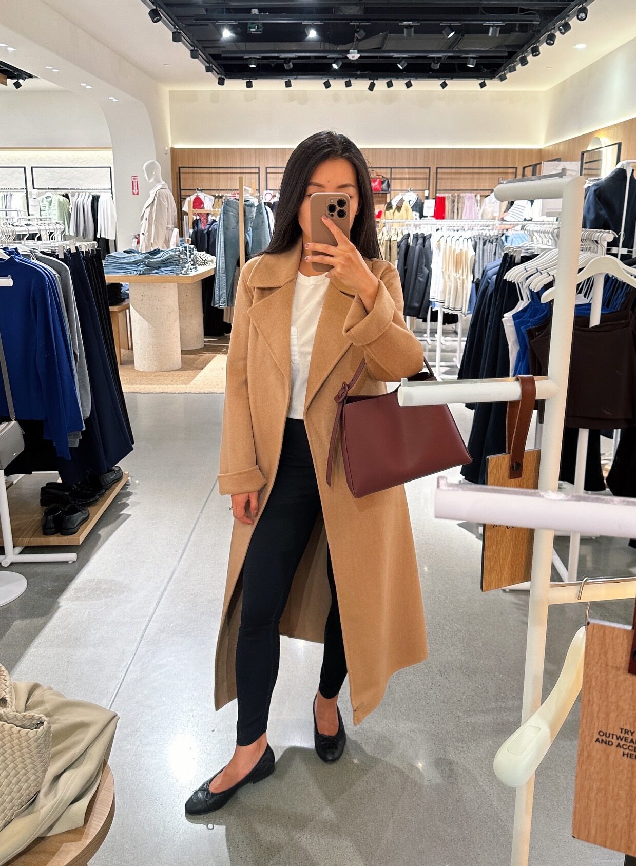 mango wool coat petite try on review