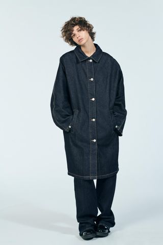 Denim Trench Jacket Trf