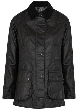 Beadnell Black Waxed Cotton Jacket