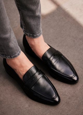 Black Leather Loafers