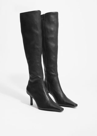 & Other Stories, Stretch-Leather Knee Boots