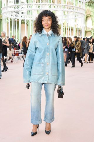 Whitney Peak at the Spring Summer 2025 runway show at the Grand Palais during Paris Fashion Week.