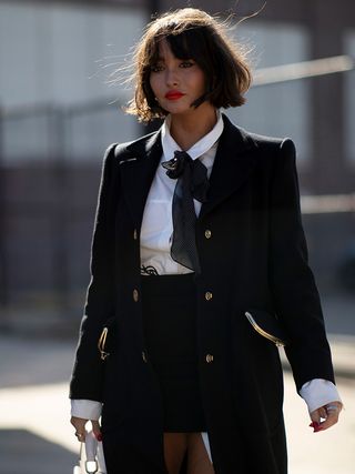 Woman with a Parisian bob.