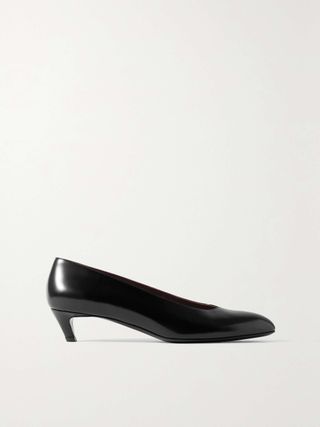 Glossed-Leather Pumps