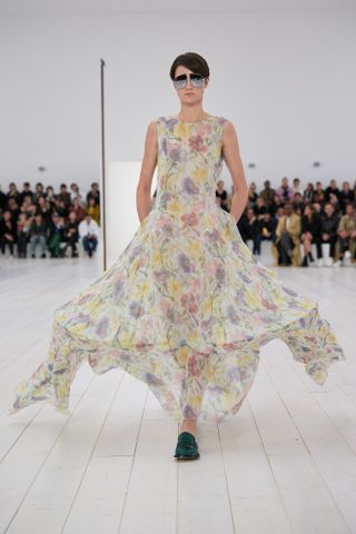 floral hoop dress from Loewe at paris fashion week spring summer 2025