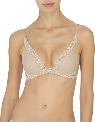 Natori Feathers Contour Plunge Bra 730023 32dd/cafe at Amazon Women’s Clothing Store: Bras