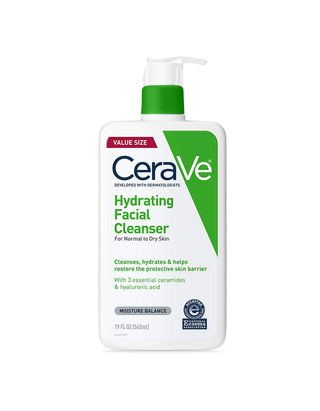 Cerave Hydrating Facial Cleanser | Moisturizing Face Wash for Dry Skin | Hyaluronic Acid + Ceramides + Glycerin | Hydrating Cleanser for Normal to Dry Skin | National Eczema Assosiation Certified