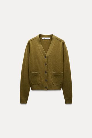 Basic 100% Wool Cardigan