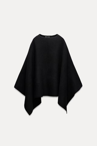 Asymmetric Knit Cape