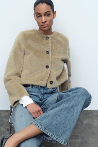 Short Faux Fur Jacket