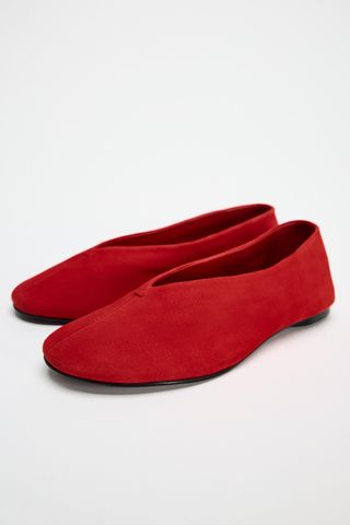 Suede Ballet Flats