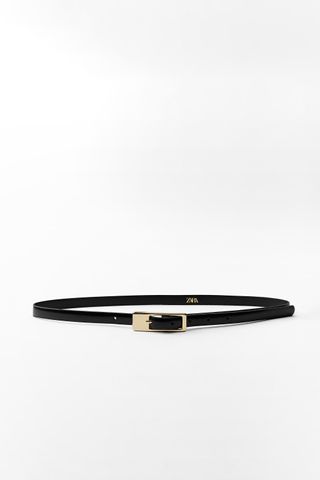 Thin Belt With Rectangular Buckle