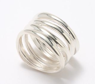 Ultrafine 950 Silver Polished Multistrand Ring