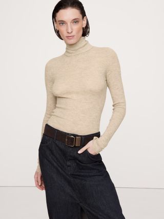 Banana Republic, Featherweight Cashmere Turtleneck Sweater