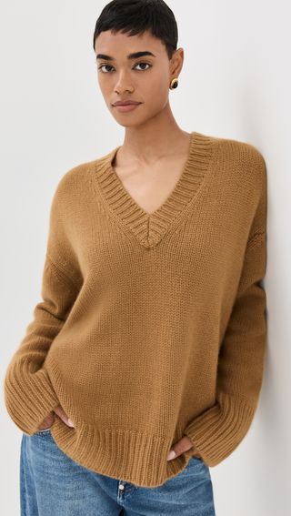 Sablyn Nylah Boyfriend Cashmere V-Neck Sweater