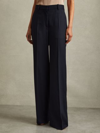 Hallie Textured Wide Leg Suit Trousers