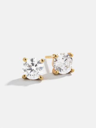 Debra 18k Gold Earrings - Clear/gold