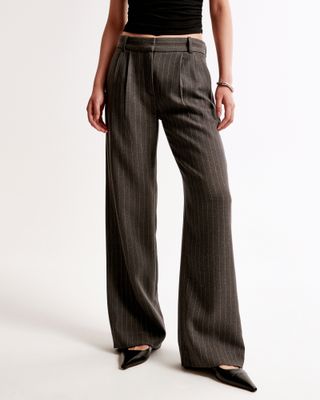 abercrombie, A&F Sloane Low Rise Tailored Wide Leg Pants