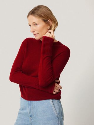 Cloud Cashmere Eldon Jumper | Red