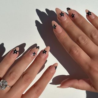 Black star nails.