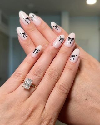 Bow nail design.