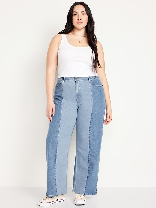 Extra High Waisted Sky Hi Wide Leg Jeans