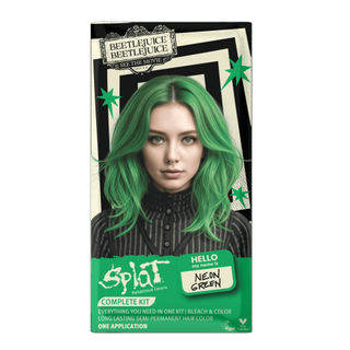 Beetlejuice Beetlejuice Neon Green - Semi-Permanent Hair Dye Complete Kit With Bleach