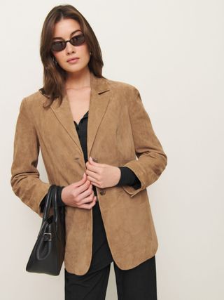 Veda Leon Oversized Suede Blazer