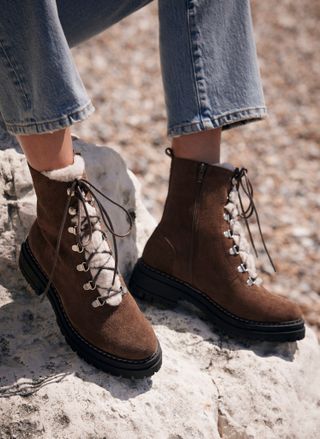 Tan Suede Hiking Boots