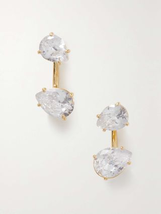 Gold-Tone Cubic Zirconia Earrings