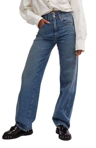 Aster Seamed Relaxed Straight Leg Jeans