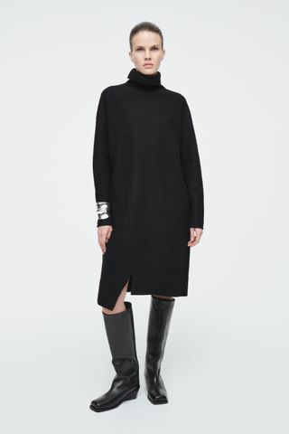 Asymmetric Merino Wool Dress