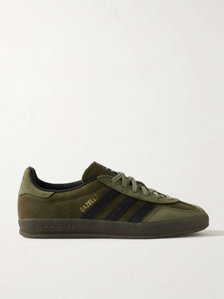 Gazelle Indoor Leather-Trimmed Suede Sneakers