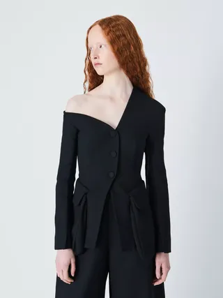 John Lewis X A.w.a.k.e. Mode Asymmetric Jacket, Black