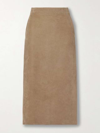 Calcio Suede Midi Skirt