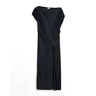 Massimo Dutti, Pleated Satin Midi Dress - Limited Edition