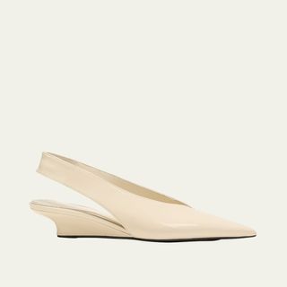 Patent Wedge Slingback Pumps