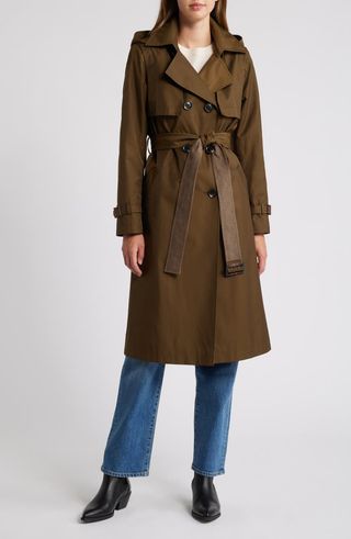 Double Breasted Belted Trench Coat