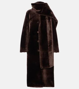 Daphne Shearling Scarf Coat