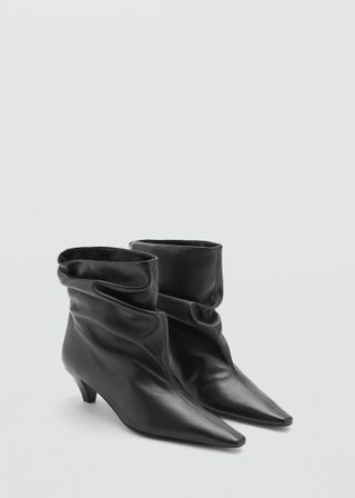 100% Leather Kitten-Heel Ankle Boots - Women | Mango Usa