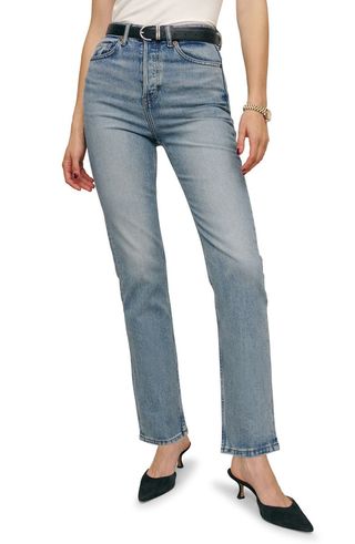 Cynthia High Waist Straight Leg Jeans