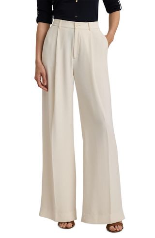 Double Faced Georgette Wide Leg Pants