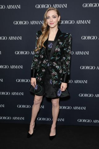 Celebrities at the Giorgio Armani runway show