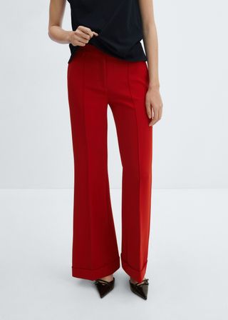 Mid-Rise Flared Pants - Women | Mango Usa