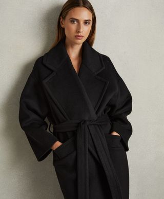 Bridget Wool-Blend Blindseam Coat