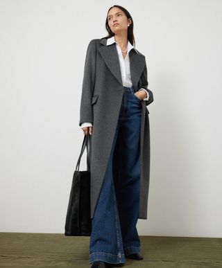 Wool Maxi City Coat | Charcoal