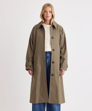 Oversized Heritage Check Double Breasted Wool Blend Coat