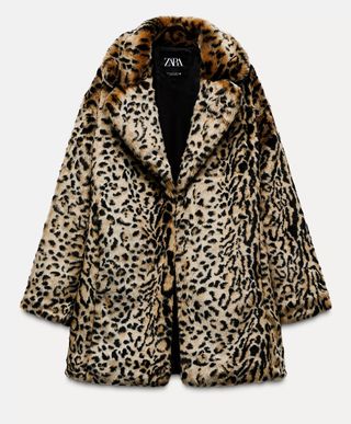 Animal Print Faux Fur Coat